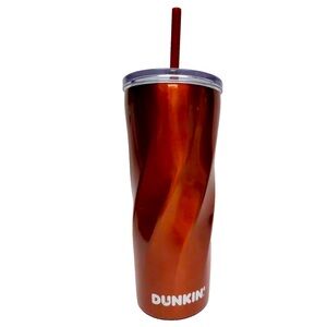 Dunkin Donuts Swirl Insulated Stainless Steel Copper Tumbler